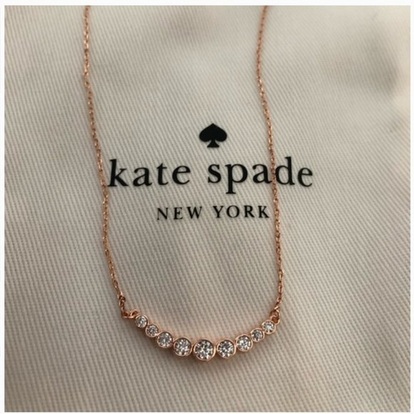 kate spade full circle necklace clear rose gold nw - Picture 5 of 8